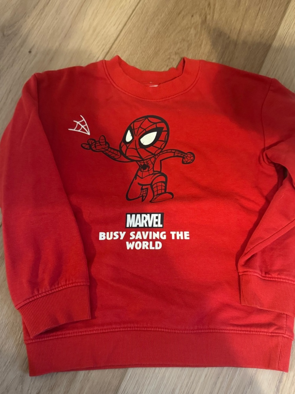 H&M Red Marvel Spider-Man Sweatshirt